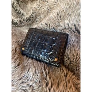 Alligator Skin Leather Trifold Wallet